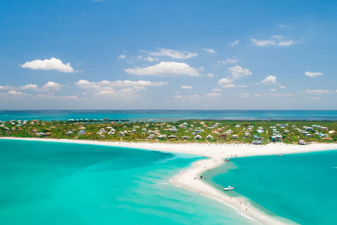 north captiva aerial view with sandbar in view