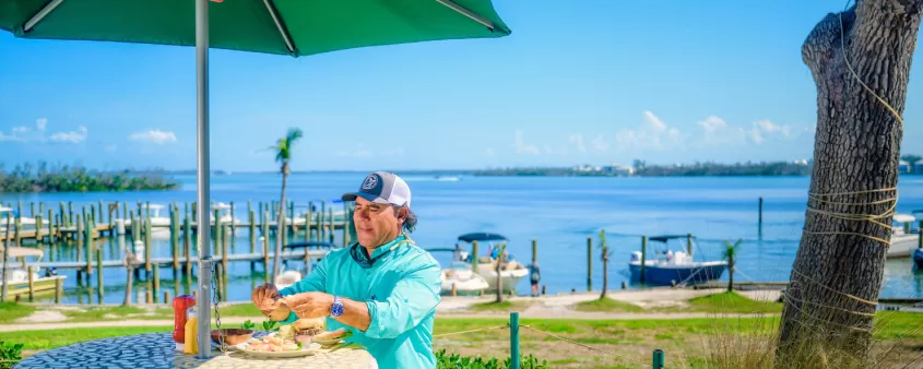 Get your cheeseburger in paradise at Cabbage Key Restaurant